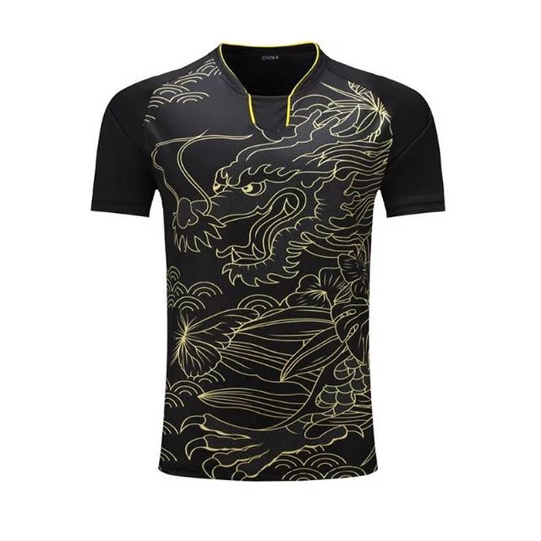 Men's And Women's Same Quick-drying Sports Jersey Dragon Print Dress Competition Team Uniform