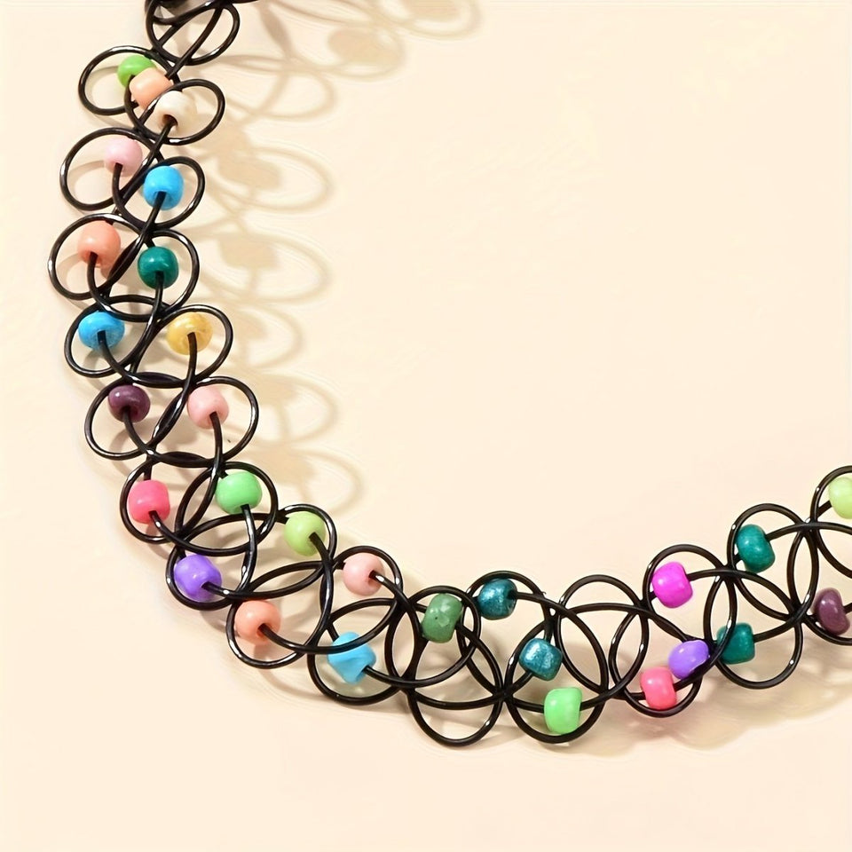 Vintage-Inspired Stretchy Choker Necklaces - A Nostalgic Touch To Your Outfit