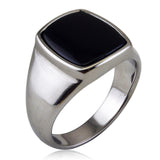 Fashion Simple Tigereye Ring Titanium Steel Ring LR924