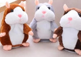 16cm Christmas Talking Hamster Plush Toy Interactive Sound Record Plush Hamster Stuffed Toys for Children Kids Christmas Gift