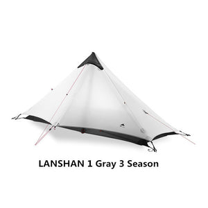 Single tip poleless tent