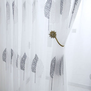 Modern Simple Embroidered Curtain And Window Screen