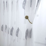 Modern Simple Embroidered Curtain And Window Screen