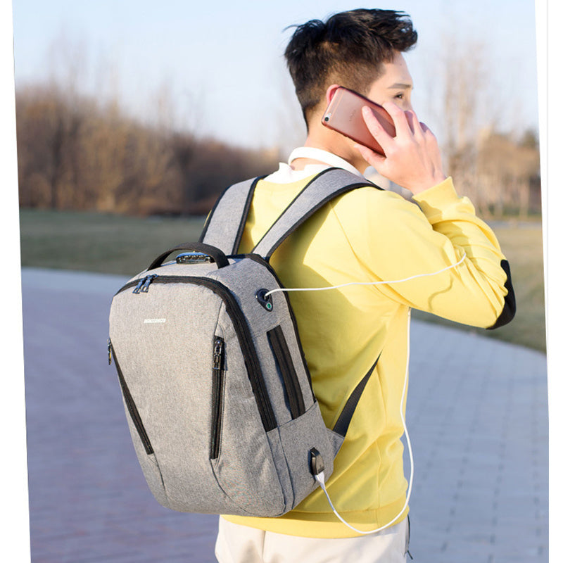 Anti-theft backpack with code lock charging