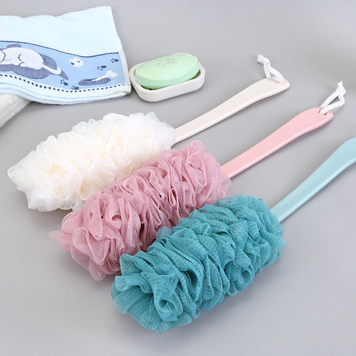 Fashion New Long Handle Hanging Soft Mesh Back Body Bath Shower Scrubber Brush Sponge For Bathroom Shower Brush New Arrival