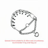 Chrome Plated  Pinch Dog Collar Proong Dogs Training Choke Chain Dog Training Necklace Rubber Tips Guardian