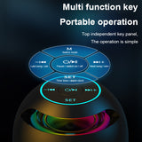 Mini Dual Alarm Bluetooth Speaker Colorful Night Light