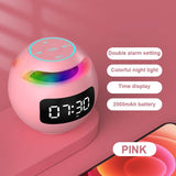 Mini Dual Alarm Bluetooth Speaker Colorful Night Light
