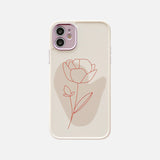 Compatible With , Compatible With  , Vintage Leaf Flower  Phone Case Shockproof Soft Back Cover