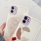 Compatible With , Compatible With  , Vintage Leaf Flower  Phone Case Shockproof Soft Back Cover