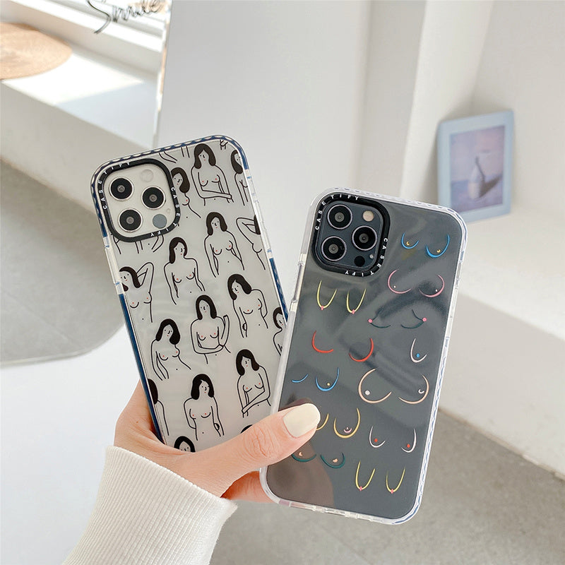 Compatible with Apple, Compatible with Apple , Illustration Spoof abstract IPhone Case Shockproof Phone Case