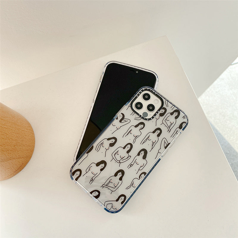 Compatible with Apple, Compatible with Apple , Illustration Spoof abstract IPhone Case Shockproof Phone Case