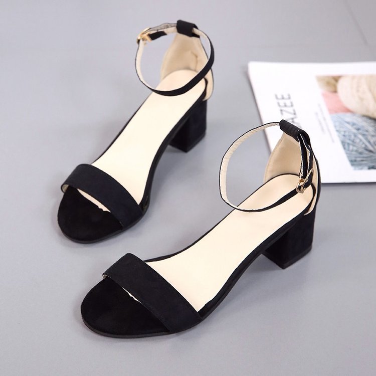 High-heel Chunky Heel Buckle Sandals