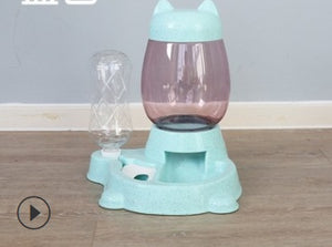 New Cat Feeder Automatic Water Dispenser Cat Food Bowl Pet Waterer Non-Wet Mouth Anti-Overturning Pet Bowl