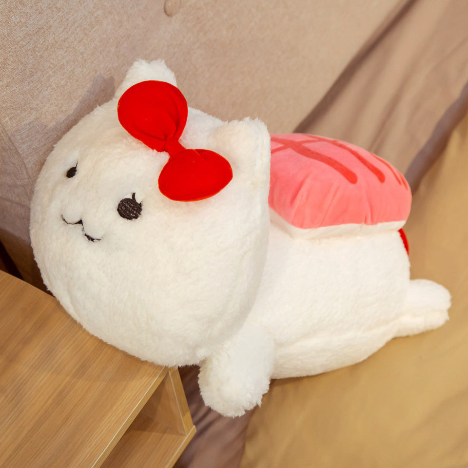 Plush Sushi Tuna Salmon Omelette Pillow Stuffed Fuzzy Toy Food Big Doll Sofa Decorative Kids SPY