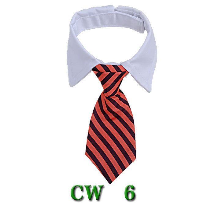 Pet Neck Tie Dog Tie Striped Bib Scarf Bow Knot