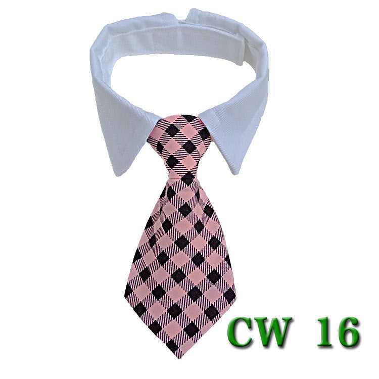 Pet Neck Tie Dog Tie Striped Bib Scarf Bow Knot