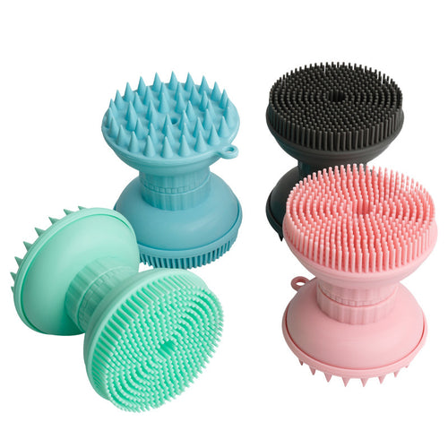 Double-Sided Shower Brush Silicone Shower Shampoo Brush