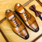 Men's Leather Shoe Top Layer Cowhide Formal Wear