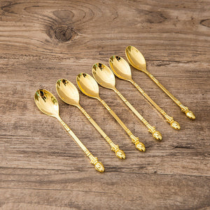 Coffee Spoon Fruit Fork Set Western Cutlery Dessert Swan Fork Holder Tableware