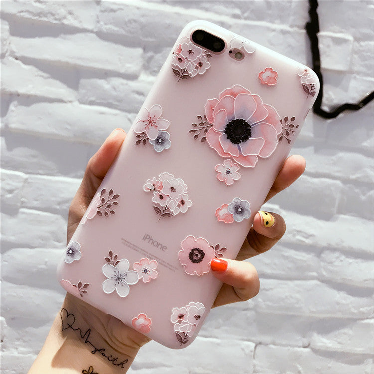 Painted embossed phone case