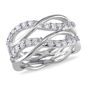 Multi-line Interwoven 8-shaped Ring For Women