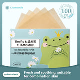 Face Oil-absorbing Sheets Face 100 Pieces Fragrance Portable Removable Box