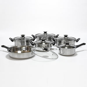 Stainless Steel 12-Piece Pot Set Gas Stove Induction Cooker