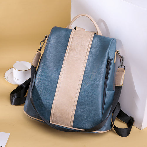 Large-capacity Soft Leather Fashion All-match Casual Anti-theft Travel Backpack