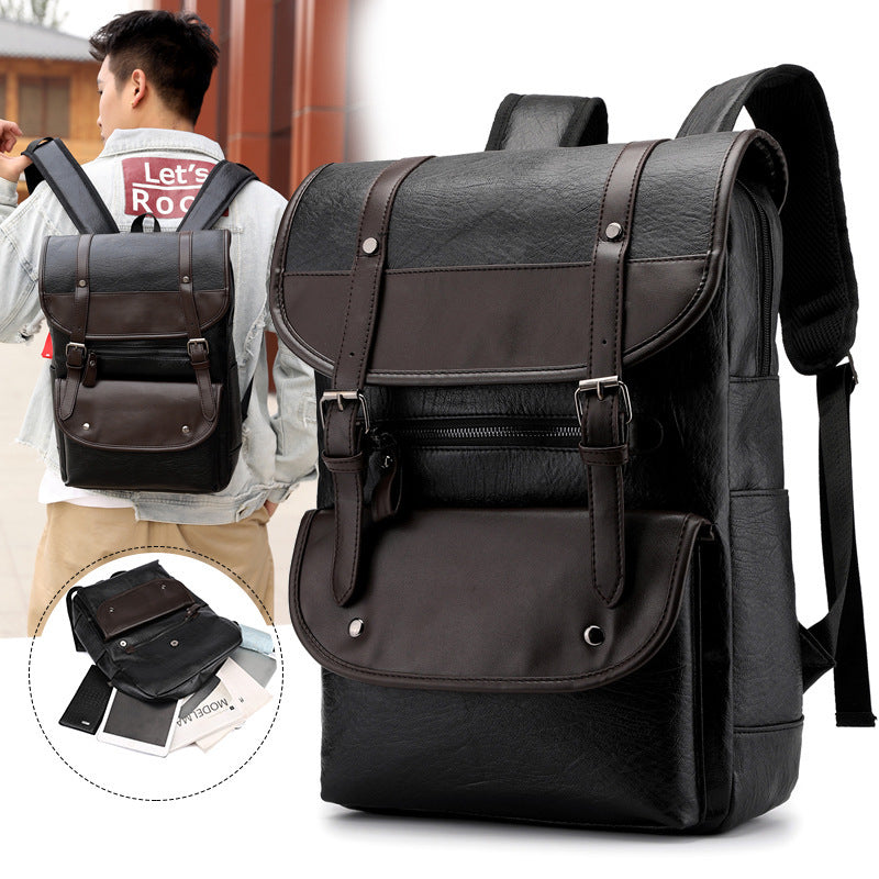 Retro men's business computer travel backpack