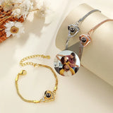 Double-layer All Match Temperament Entry Lux Peach Heart Bracelet