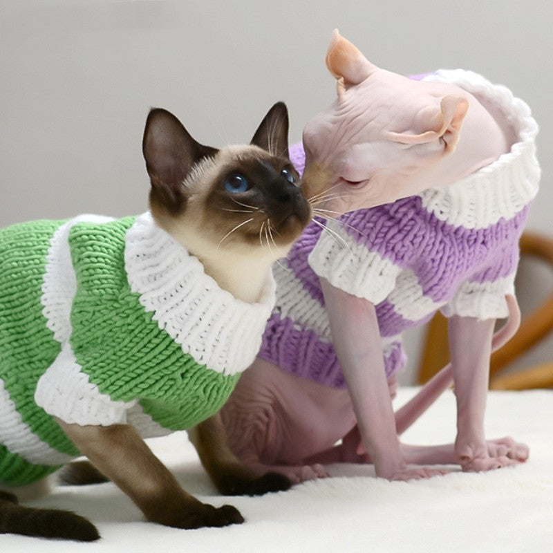 Hairless Cat Warm Sweater Pet Cat Clothes