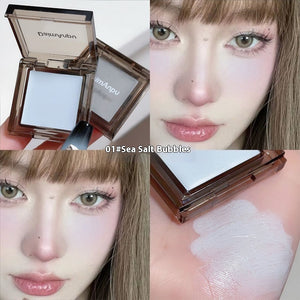 Daimanpu Monochrome Ice Night Square Blusher White Matte Nude