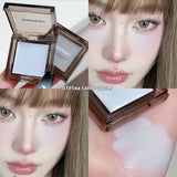 Daimanpu Monochrome Ice Night Square Blusher White Matte Nude