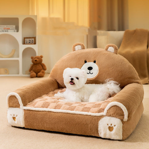 Small And Medium-sized Dogs Teddy Bichon Winter Warm Dehaired Angora Dog Bed Cat Sofa