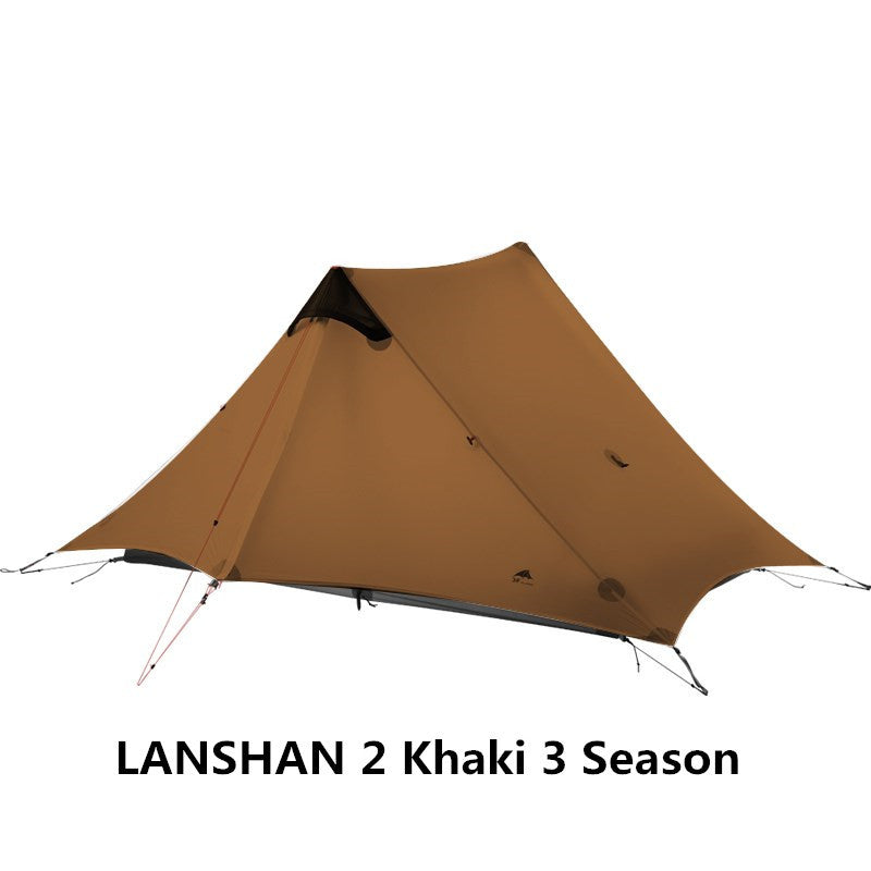 Single tip poleless tent