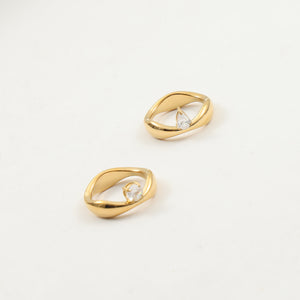 Wave Ring Setting Plating 18K Gold