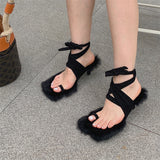 All Over Toe Stiletto Shoes High-heel Fashionable Sandals Women