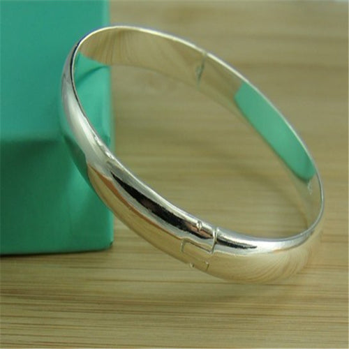 Silver-plated Simple Time Ring Bracelet