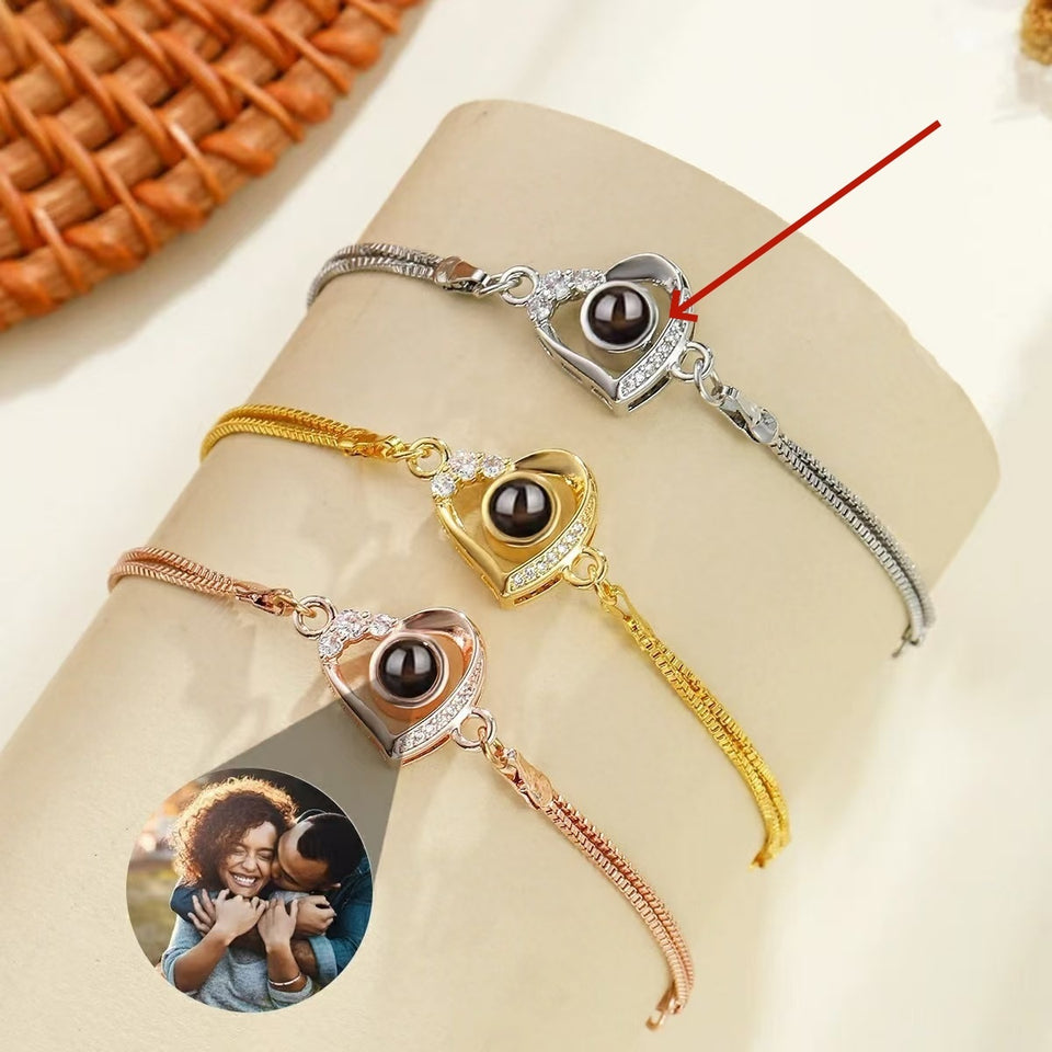 Double-layer All Match Temperament Entry Lux Peach Heart Bracelet