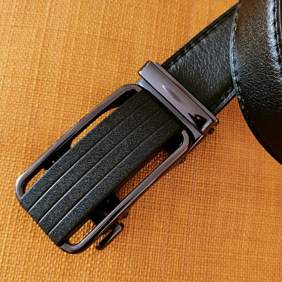 Microfiber Leather Mens Ratchet Belt Belts For Men Adjustable Size, Slide Buckle