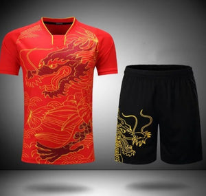 Men's And Women's Same Quick-drying Sports Jersey Dragon Print Dress Competition Team Uniform