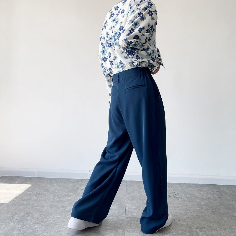 Fashion Men Loose Wide Leg Trousers