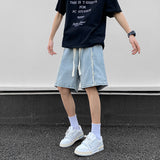 American Retro Trendy Washed Straight Shorts