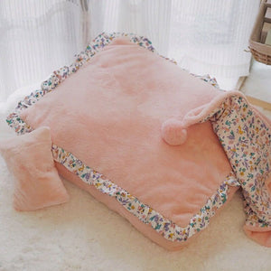 Small And Medium Plush Warm Dog Bed Removable And Washable