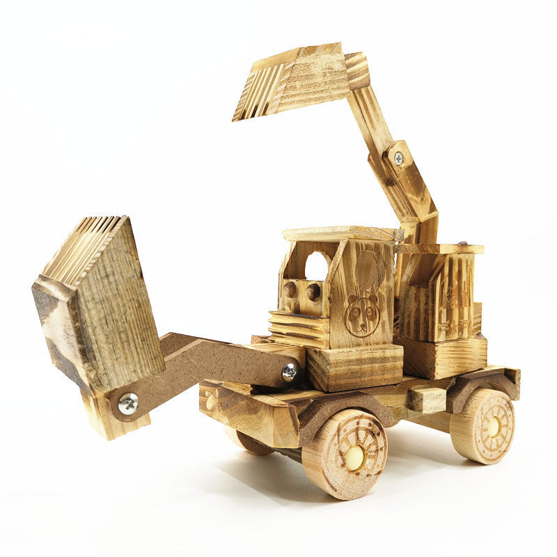 Wooden Excavator Model Toy Large Toy