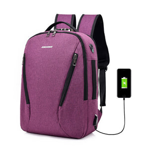 Anti-theft backpack with code lock charging