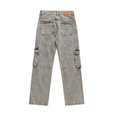 Distressed Straight-leg Denim Trousers For Men