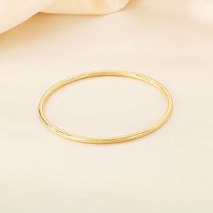 18K Vacuum Vapor Plating Gold Plain Ring Bracelet