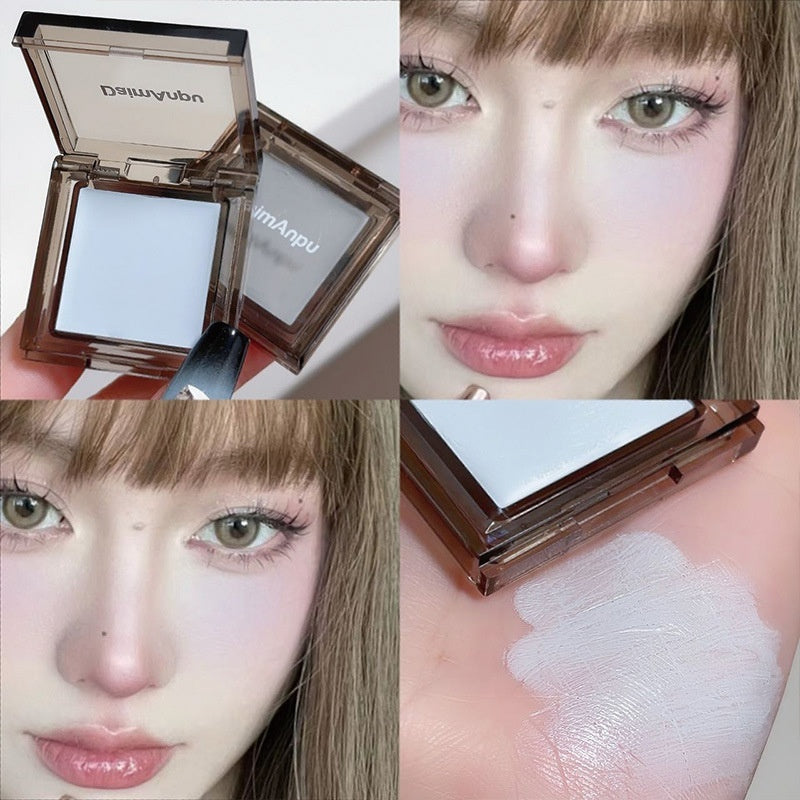 Daimanpu Monochrome Ice Night Square Blusher White Matte Nude